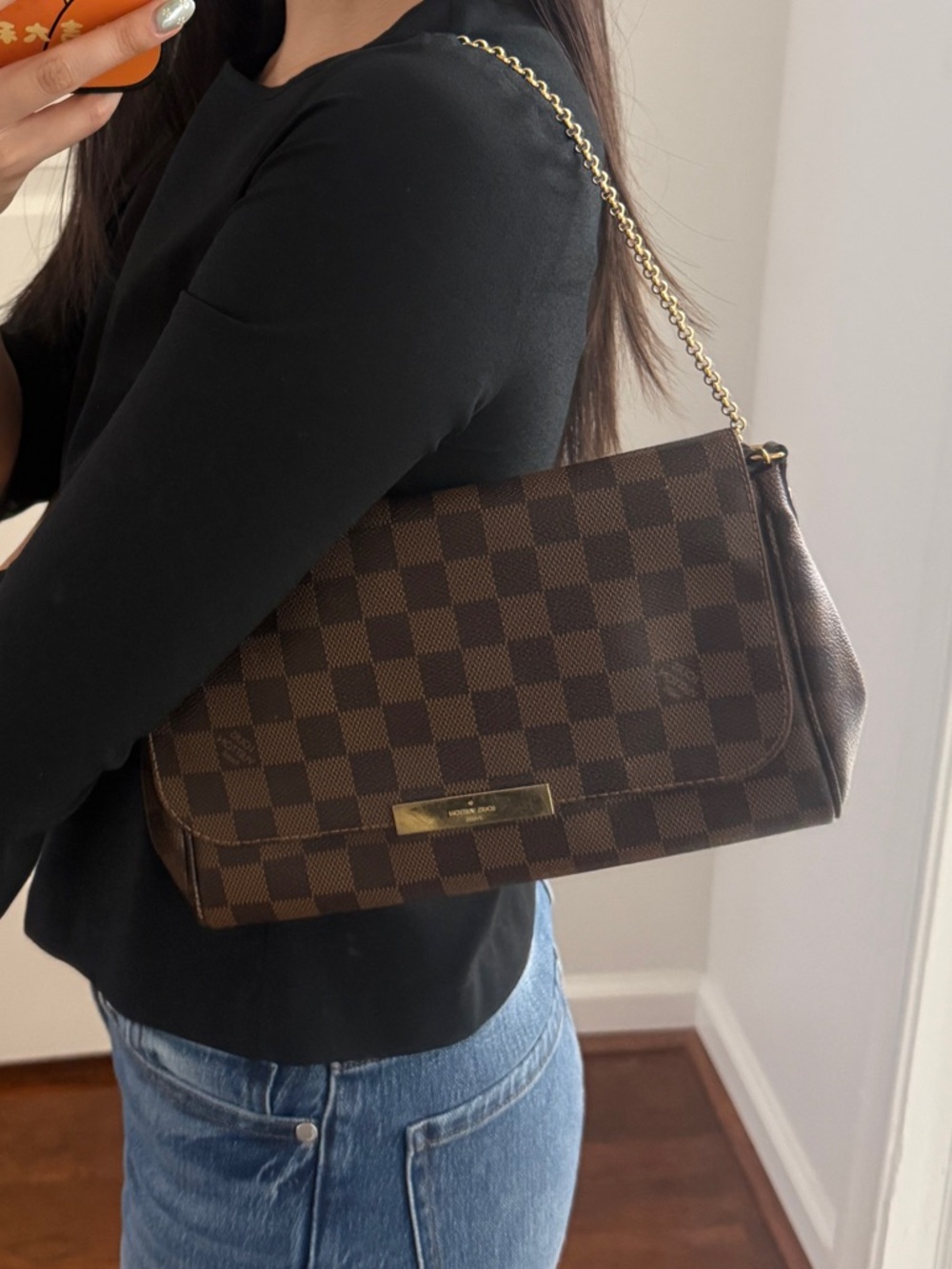 Louis Vuitton Brown Damier Favorite MM Crossbody Bag - Picture 5 of 17